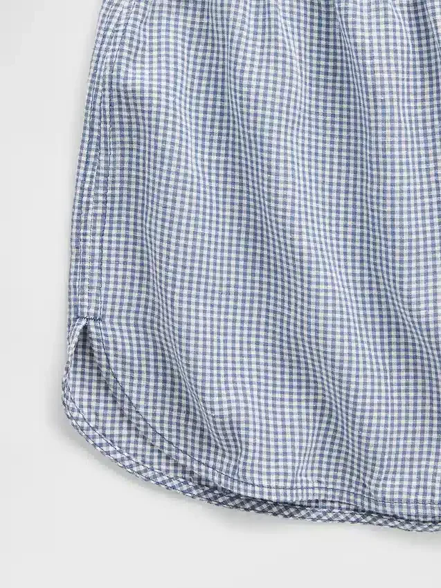 Pyjama-korte broek van gekreukelde gaas