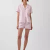 Pyjama-korte broek van popeline