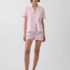 Pyjama-korte broek van popeline