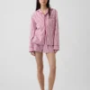 Pyjama-korte broek van popeline