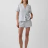 Pyjama-korte broek van popeline