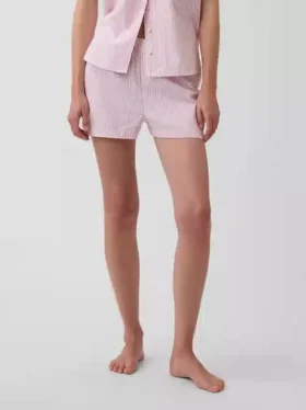 Pyjama-korte broek van popeline