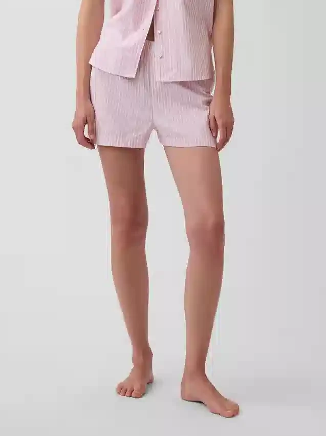 Pyjama-korte broek van popeline