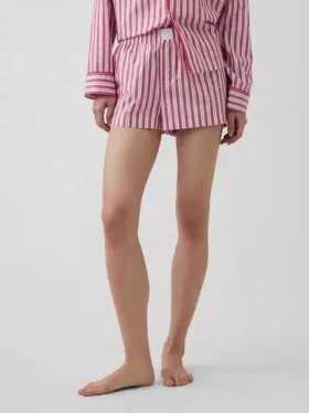 Pyjama-korte broek van popeline