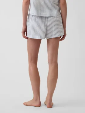 Pyjama-korte broek van popeline