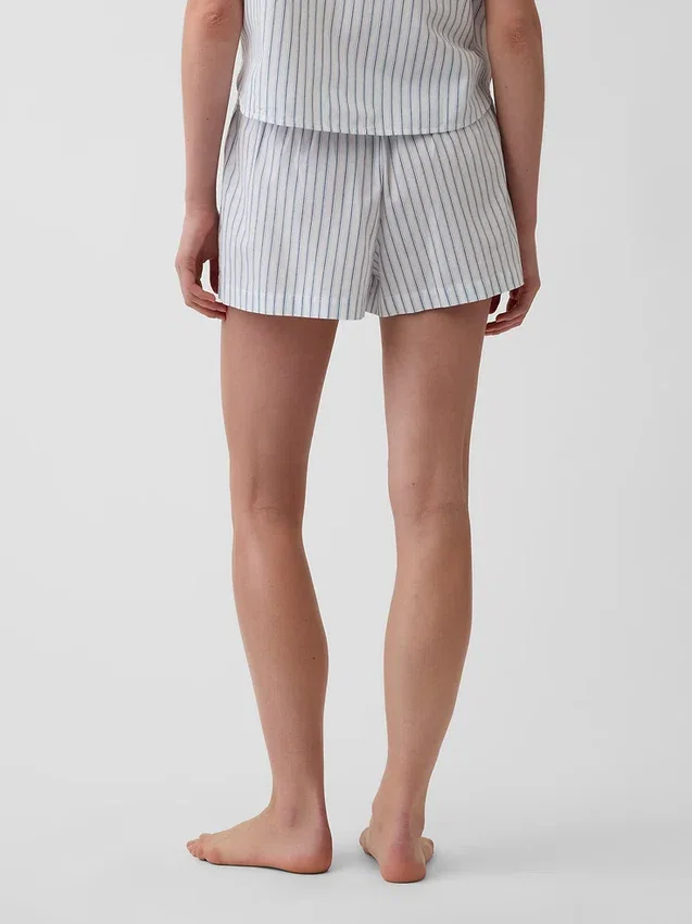 Pyjama-korte broek van popeline
