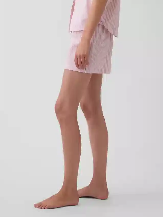Pyjama-korte broek van popeline