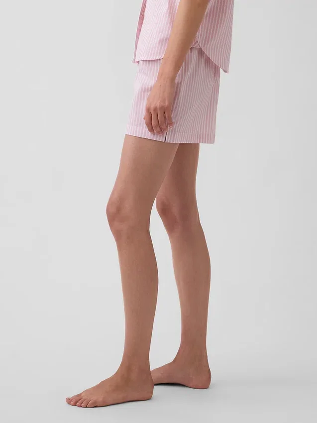 Pyjama-korte broek van popeline