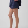 Pyjama-korte broek van popeline