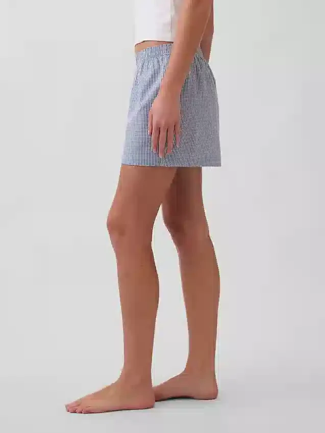 Pyjama-korte broek van popeline