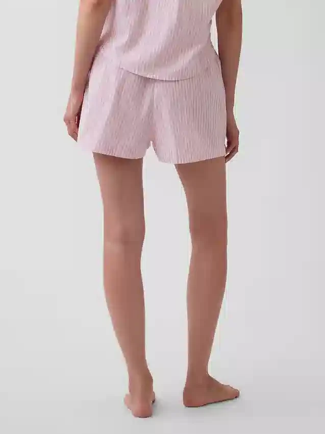 Pyjama-korte broek van popeline