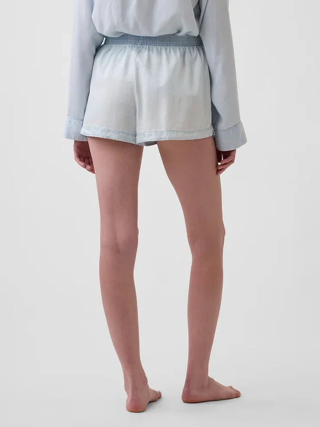 Pyjama-korte broek van popeline