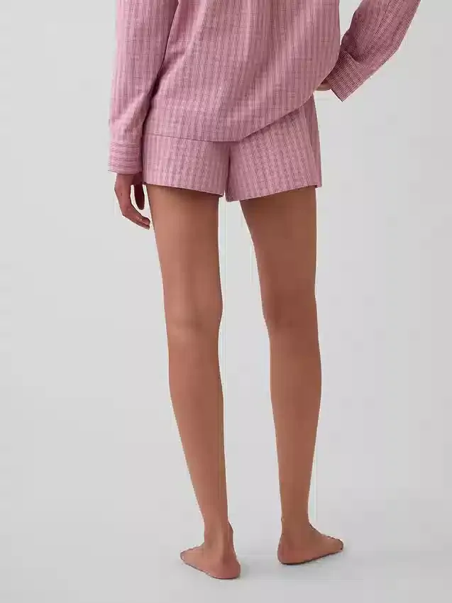 Pyjama-korte broek van popeline