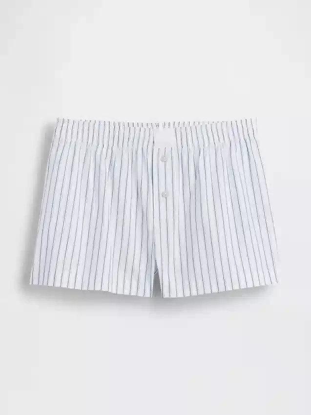 Pyjama-korte broek van popeline