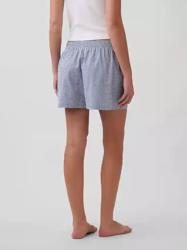 Pyjama-korte broek van popeline