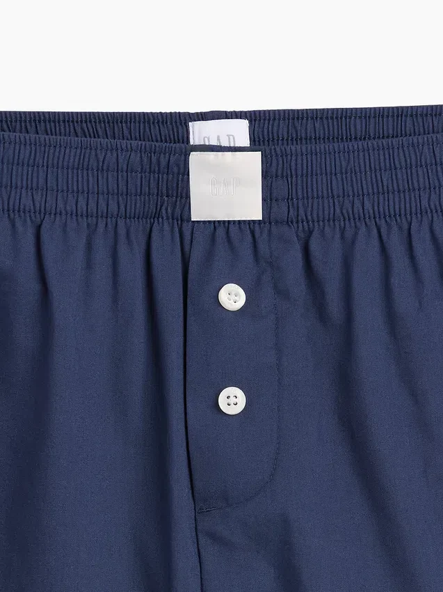 Pyjama-korte broek van popeline
