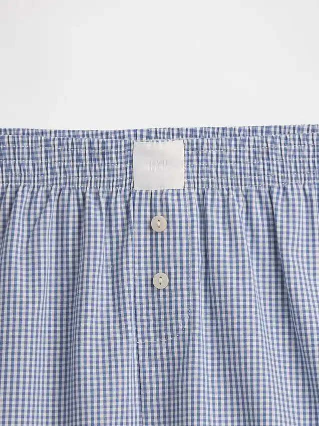 Pyjama-korte broek van popeline