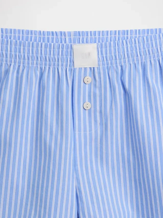 Pyjama-korte broek van popeline