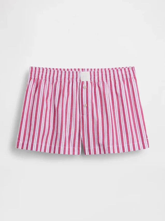 Pyjama-korte broek van popeline