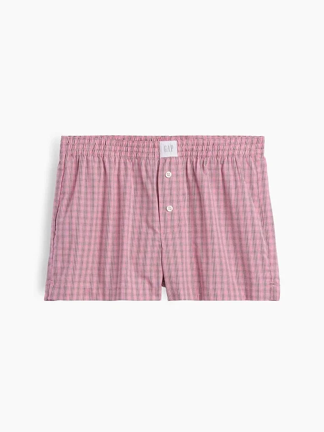 Pyjama-korte broek van popeline