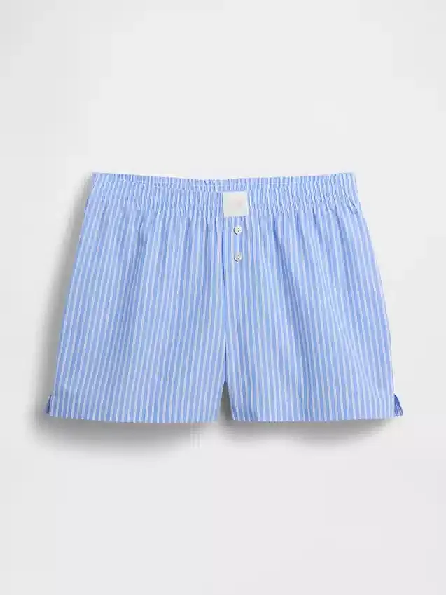Pyjama-korte broek van popeline
