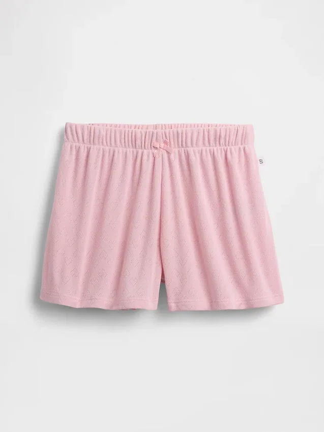 Pyjama-korte broeken voor kinderen van gerecycled pointelle