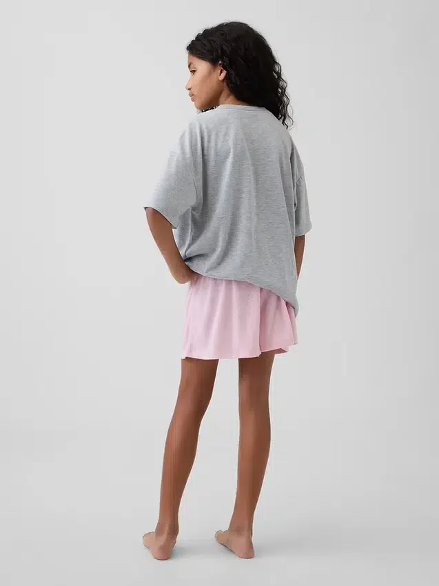 Pyjama-korte broeken voor kinderen van gerecycled pointelle