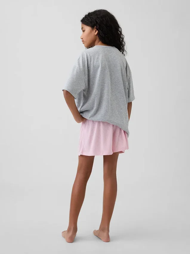 Pyjama-korte broeken voor kinderen van gerecycled pointelle