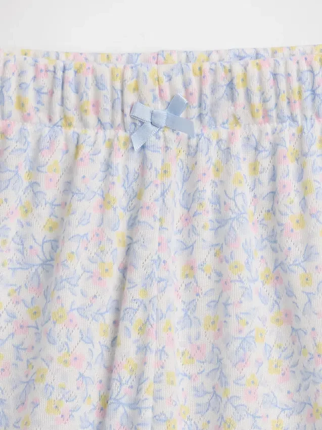 Pyjama-korte broeken voor kinderen van gerecycled pointelle