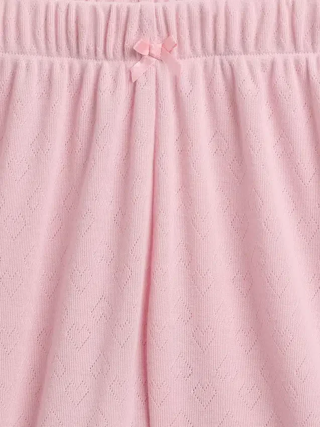 Pyjama-korte broeken voor kinderen van gerecycled pointelle