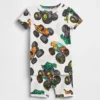 Pyjama-set met korte broeken voor kinderen en baby’s van biologisch geborsteld katoen met Hot Wheels-motief