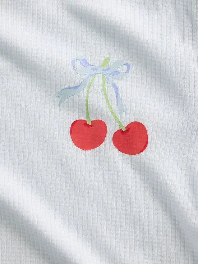 Pyjama-set met korte broeken voor kinderen van gerecycled ribbreisel