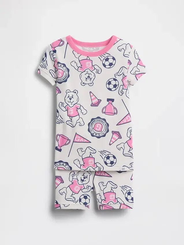 Pyjama-set voor Baby & Peuter van biologisch geborsteld katoen met berlogo