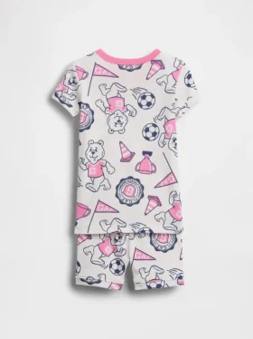 Pyjama-set voor Baby & Peuter van biologisch geborsteld katoen met berlogo