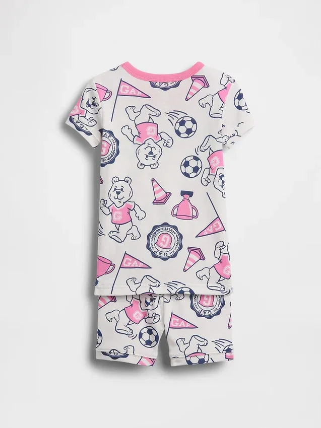 Pyjama-set voor Baby & Peuter van biologisch geborsteld katoen met berlogo