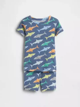 Pyjama-set voor Baby & Peuter van biologisch geborsteld katoen met haaienprint