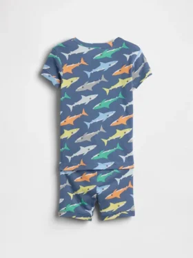 Pyjama-set voor Baby & Peuter van biologisch geborsteld katoen met haaienprint