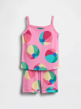 Pyjama-set voor Baby & Peuter van biologisch geborsteld katoen met strandbalmotief