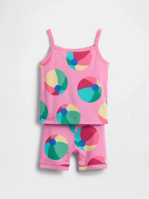 Pyjama-set voor Baby & Peuter van biologisch geborsteld katoen met strandbalmotief