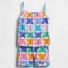 Pyjama-set voor Baby & Peuter van biologisch geborsteld katoen met vlinders, bestaande uit een hemdje en korte broek