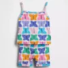 Pyjama-set voor Baby & Peuter van biologisch geborsteld katoen met vlinders, bestaande uit een hemdje en korte broek
