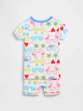 Pyjama-set voor Baby & Peuter van biologisch geborsteld katoen met zonnebrilprint