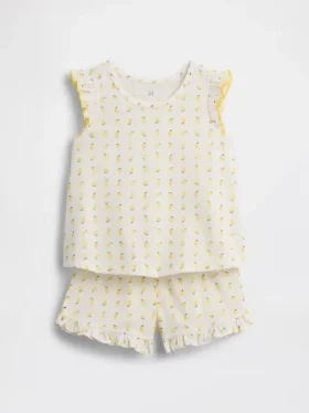 Pyjama-setje met gerecyclede ruches en fruitprint voor Baby & Peuter