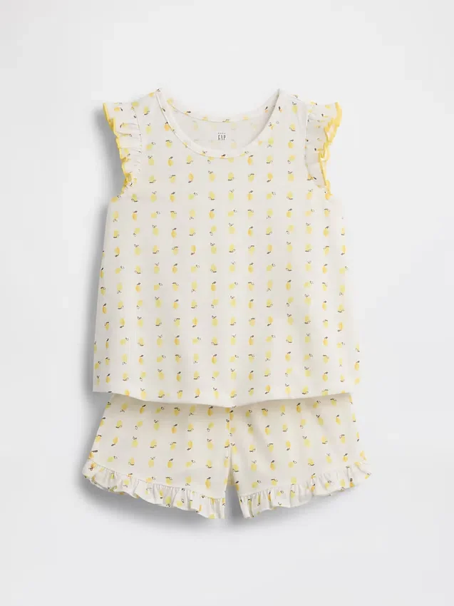 Pyjama-setje met gerecyclede ruches en fruitprint voor Baby & Peuter