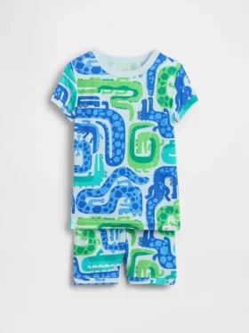 Pyjama-setje met korte broek van biologisch geborsteld katoen voor Baby & Peuter