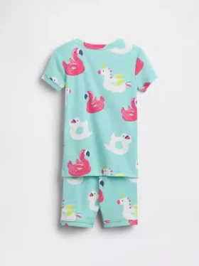 Pyjama-setje met korte broek van biologisch geborsteld katoen voor Baby & Peuter