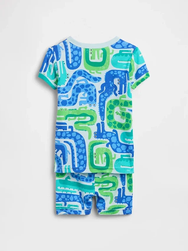 Pyjama-setje met korte broek van biologisch geborsteld katoen voor Baby & Peuter