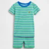 Pyjama-setje met korte broek voor Baby & Peuter van biologisch geborsteld katoen met strepen