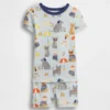 Pyjama-setje van biologisch geborsteld katoen met strandhondenprint voor Baby & Peuter