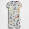 Pyjama-setje van biologisch geborsteld katoen met strandhondenprint voor Baby & Peuter